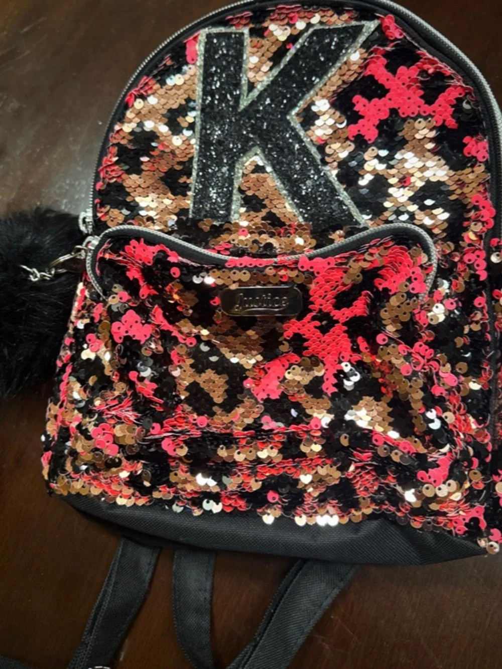 Kids Sequin Fox Mini Backpack and K Initial Mini Backpack